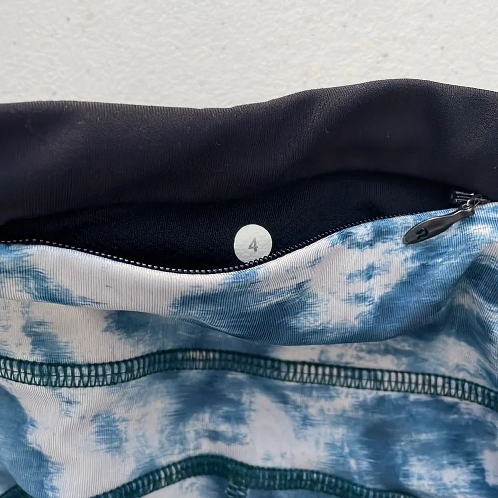 Lululemon Speed Tight III Sea Side Silver Fox Blue Size 4